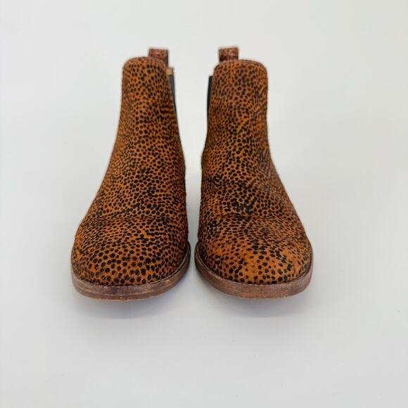 Madewell Womans Boot Ainsley Chelsea Spotted Calf Hair Size 7 Leopard Pony Flaw - Picture 3 of 12